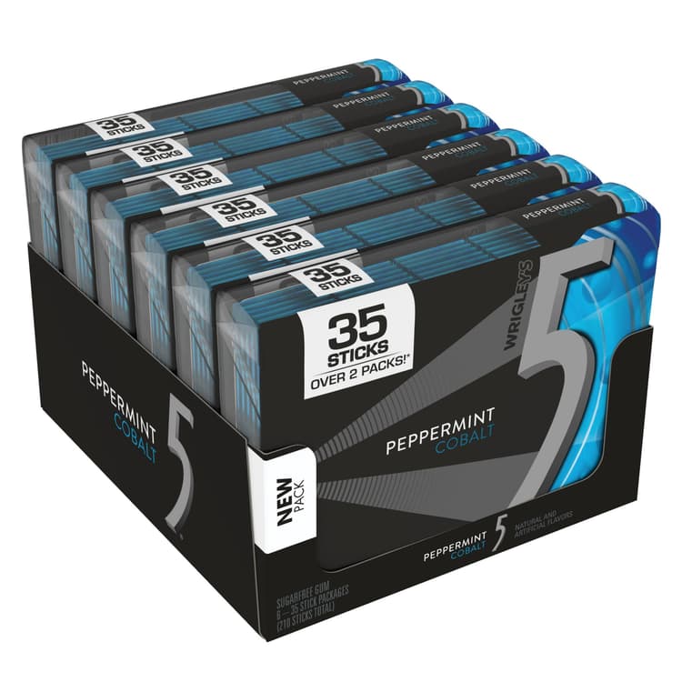 5, Peppermint Cobalt Sugarfree Gum