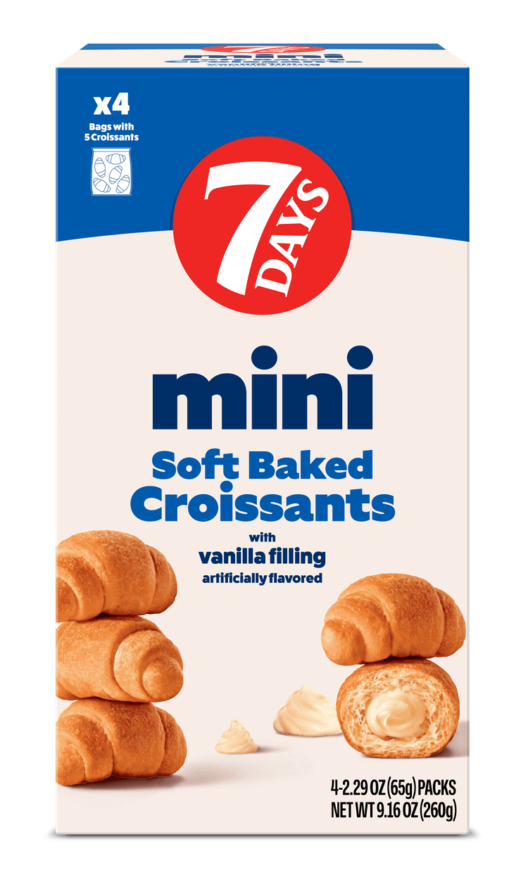 7 Days Mini Croissants With Vanilla Flavor Filling
