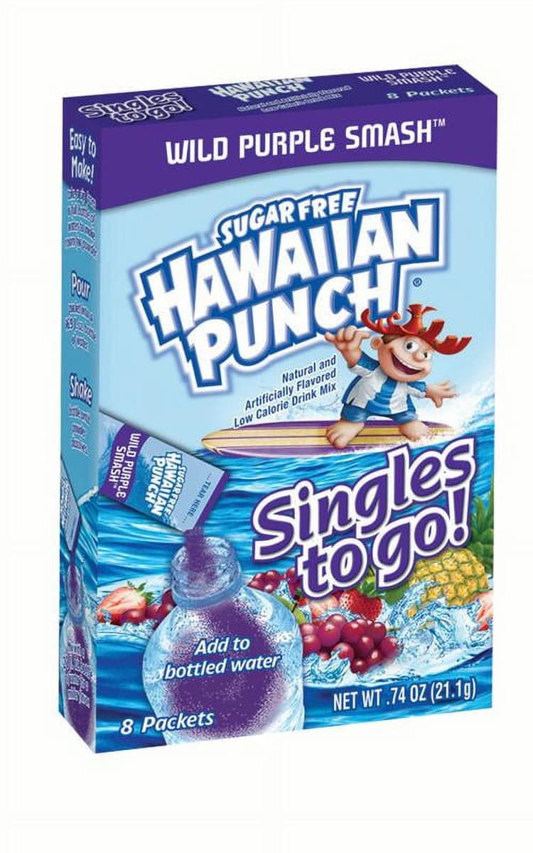 Hawaiian Punch, Singles To Go! - Drink Mix, Sugar Free, Wild Purple Smash