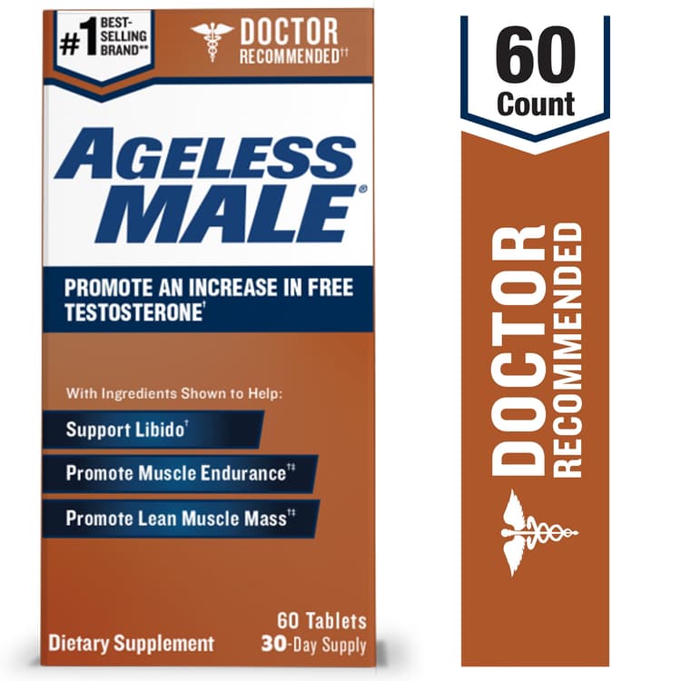 Ageless Male Free Testosterone Booster Tablets For Men