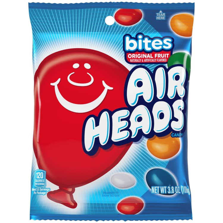 Airheads Bites Candy Peg Bag, Assorted Fruit, Regular Size