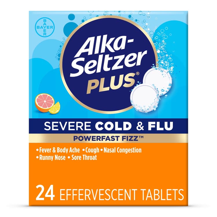 Alka-Seltzer Plus Powerfast Fizz Severe Cold & Flu Citrus Flavor Effervescent