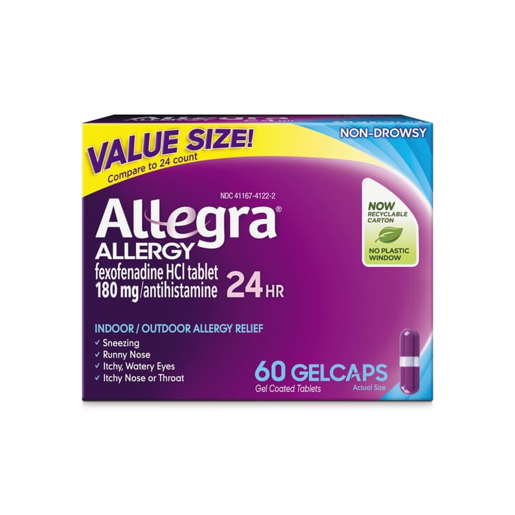Allegra Allergy Relief, 24 Hr, Indoor/Outdoor, Gelcaps, Value Size