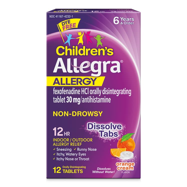 Allegra Allergy Relief, Indoor/Outdoor, Orange Cream Flavor, Children'S