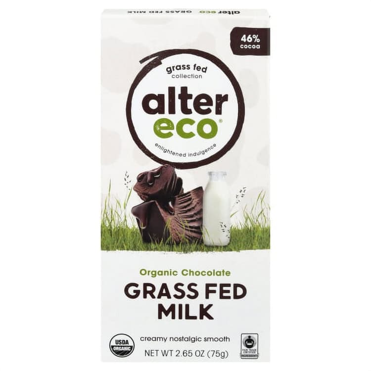 Alter Eco Organic Chocolate Bar, Classic Grass Fed Milk