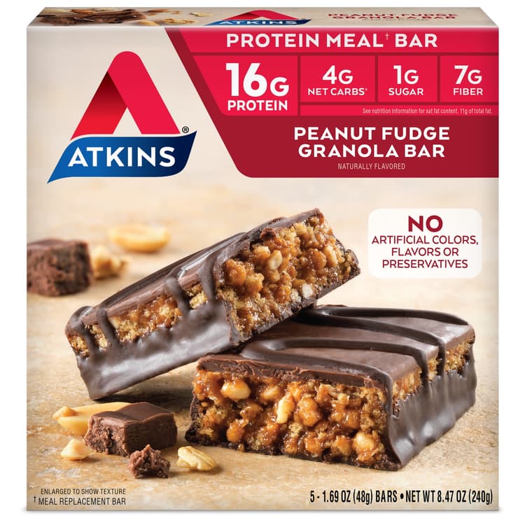 Atkins Advantage Peanut Fudge Granola Meal Bars