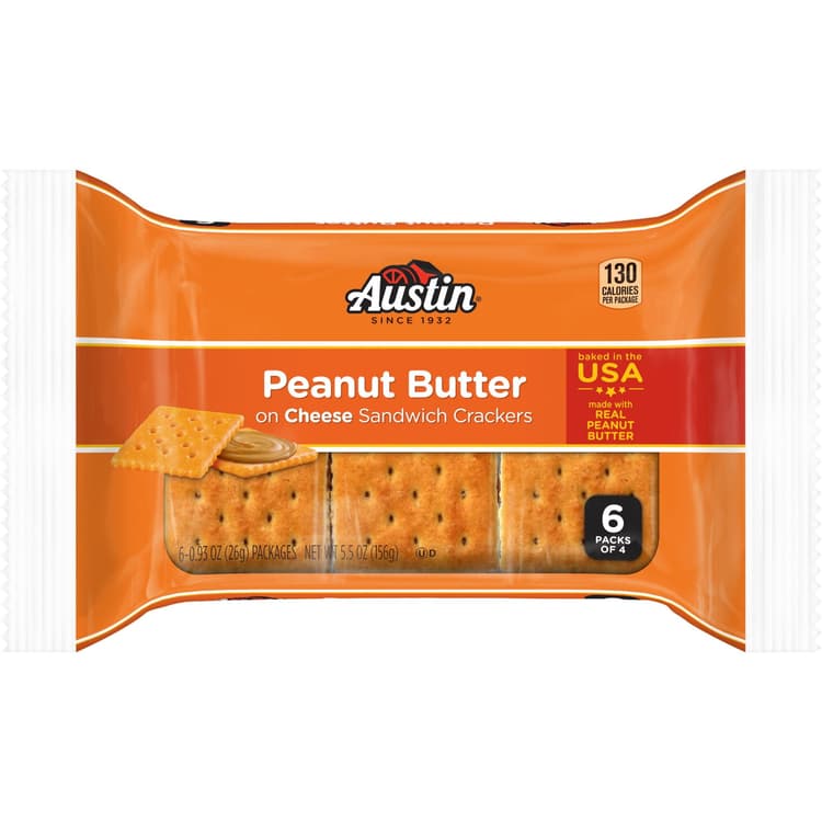 Austin Cheese Crackers With Peanut Butter