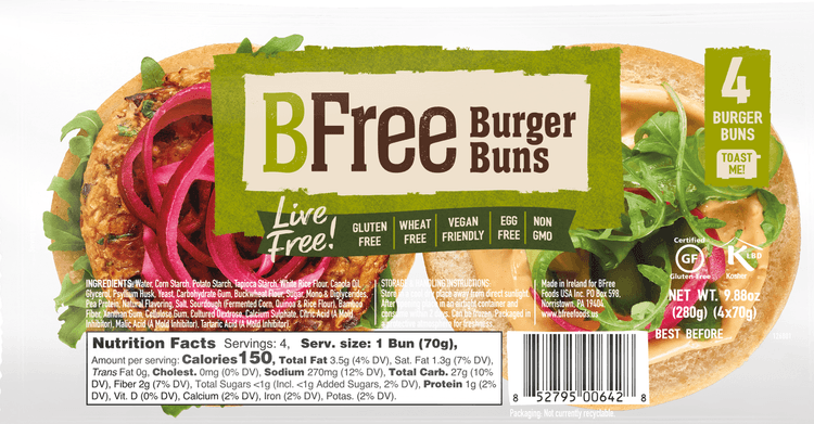 Bfree Foods White Burger Buns