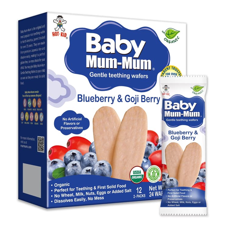 Baby Mum-Mum Rice Rusks, Organic Blueberry & Goji