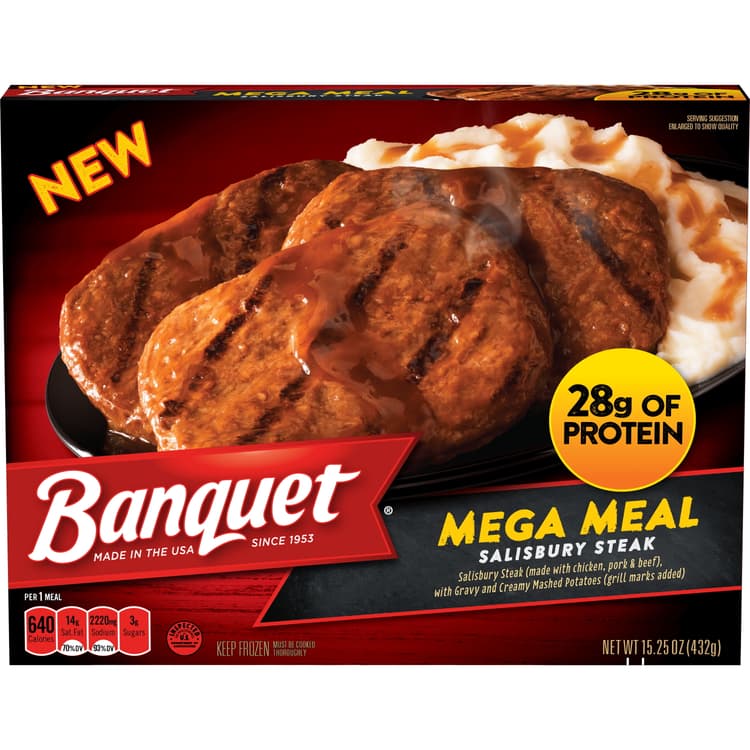 Banquet Salisbury Steak, Mega Meal