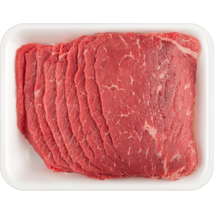 Beef Bottom Round Steak Thin, 0.34 - Tray