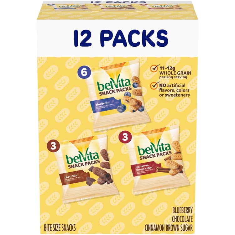 Belvita Snacks Bite Blueberry Chocolate Cinnamon Brown Sugar