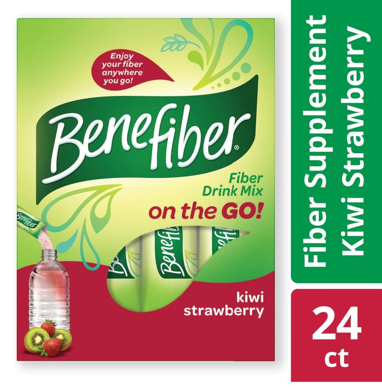 Benefiber On The Go Prebiotic Fiber Powder, Kiwi Strawberry