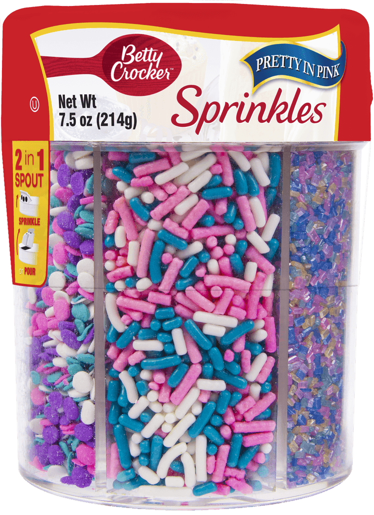 Betty Crocker Dessert Sprinkles, Pretty In Pink Colors