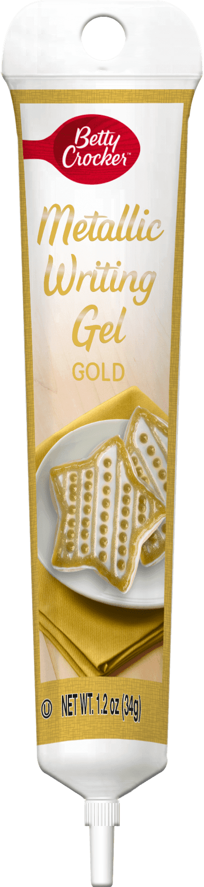 Betty Crocker Writing Gel, Metallic, Gold