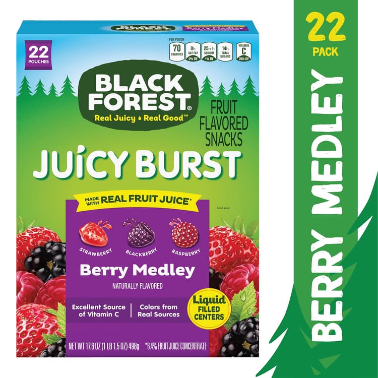 Black Forest Juicy Burst Berry Medley Fruit Flavored Snacks