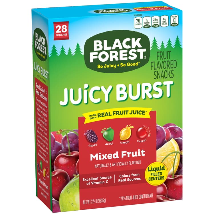 Black Forest Juicy Burst Mixed Fruit Medley Fruit Snacks