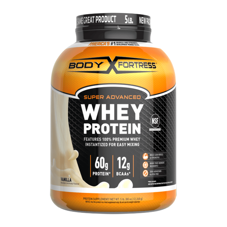 Body Fortress Super Advanced Whey Protein Powder, Vanilla Flavored
