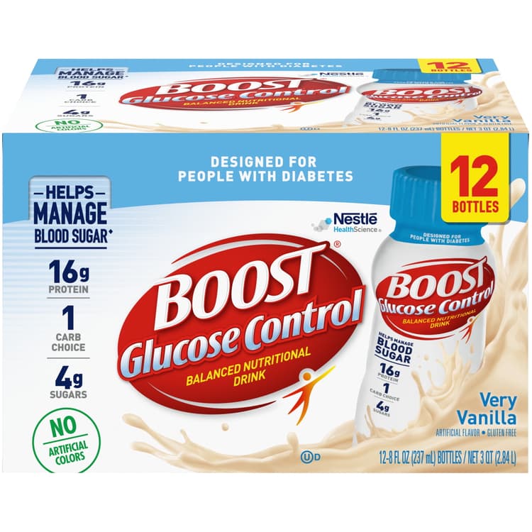 Boost Glucose Control Ready To Drink Nutritional Drink, Very Vanilla, Oz Cartons