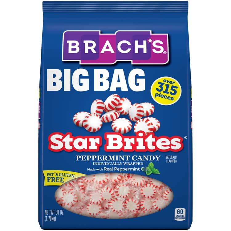 Brach'S Star Brites, Individually Wrapped, Peppermint Candy
