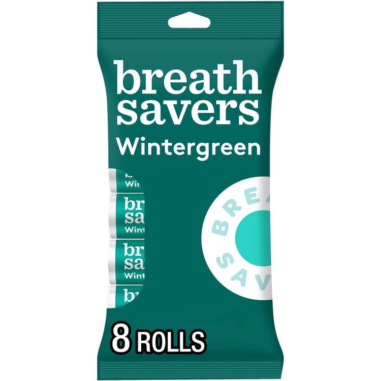 Breath Savers Wintergreen Breath Mints, 8 Rolls