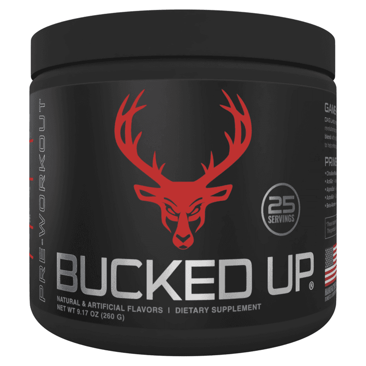 Bucked Up Pre-Workout Powder, Blood Raz Flavor Profile Red Raspberry
