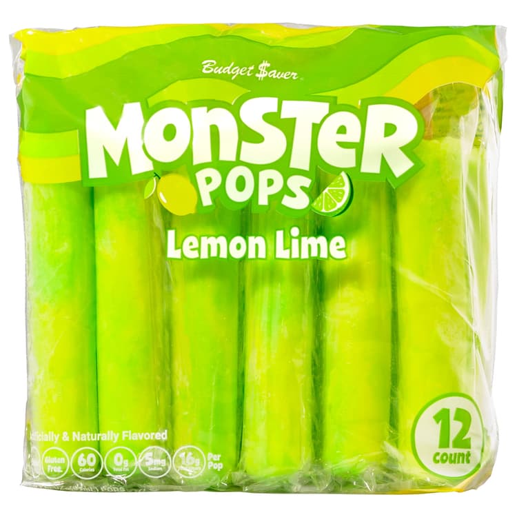 Budget Saver Monster Pops Lemon-Lime - Ount