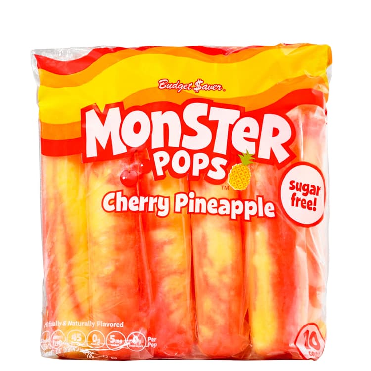 Budget Saver Monster Pops Sugar Free Cherry Pineapple