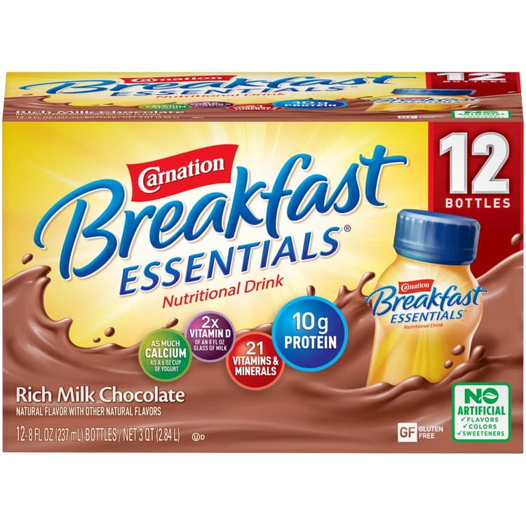 Carnation Breakfast Essentials Rich Milk Chocolate . Oz. Bottles