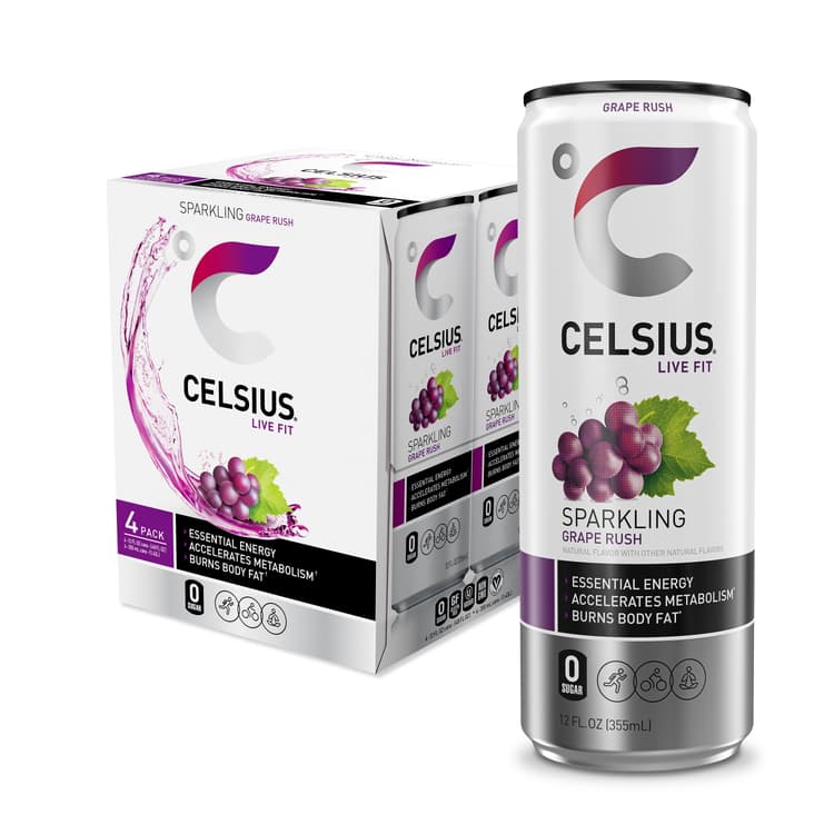 Celsius Energy Drink, Grape Rush, Sparkling