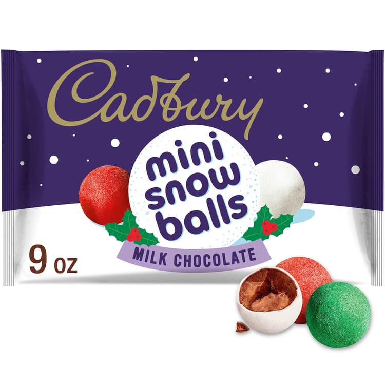 Cadbury Mini Snowballs Milk Chocolate With A Crisp Sugar Shell Candy