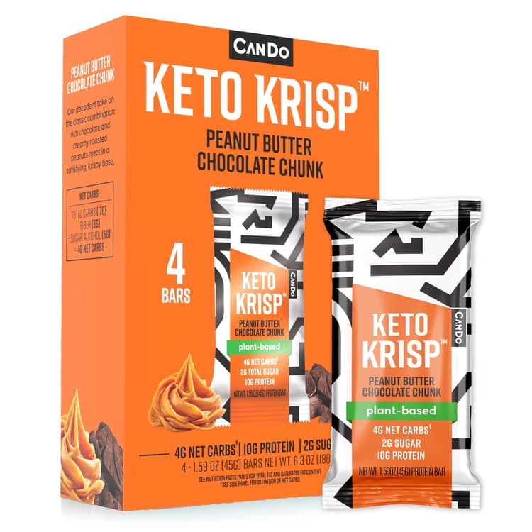 Cando Krisp Plant-Based Protein Bar Peanut Butter Chocolate Chunk