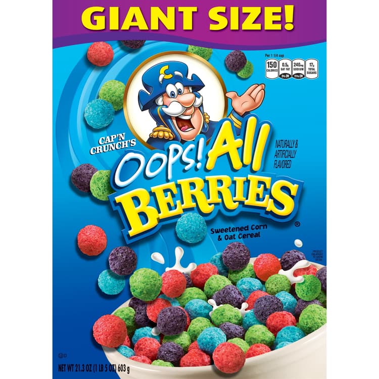 Cap'N Crunch Breakfast Cereal, Oops! All Berries