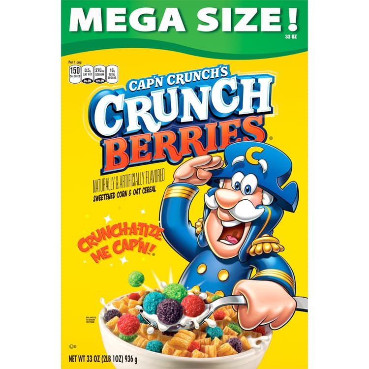 Cap'N Crunch'S, Crunch Berries Cereal, Mega