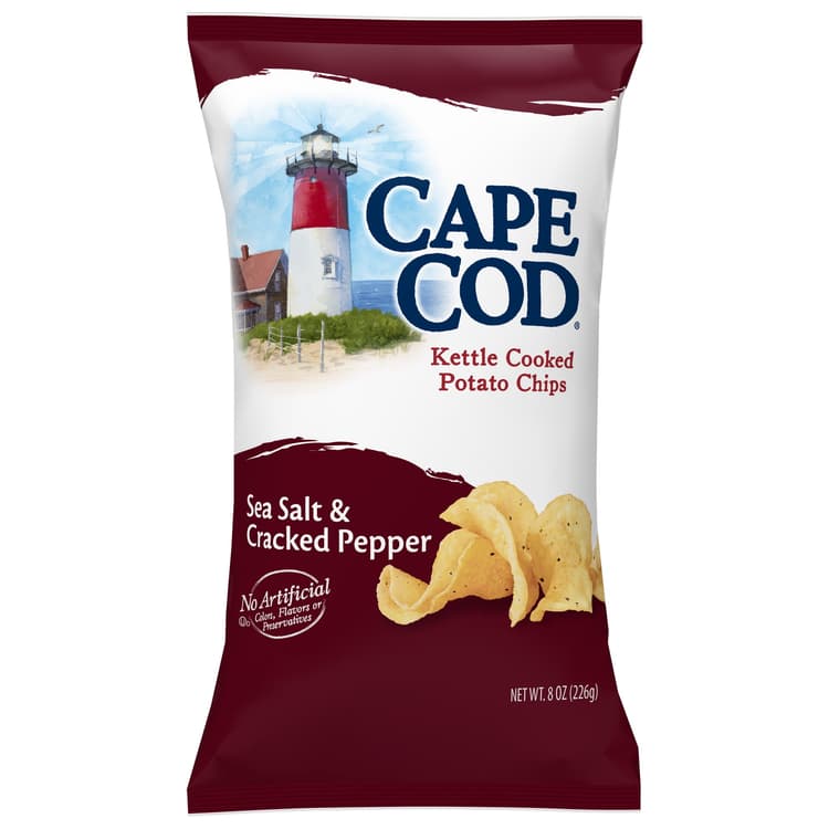 Cape Cod Potato Chips Kettle Cooked Sea Salt & Cracked Pepper