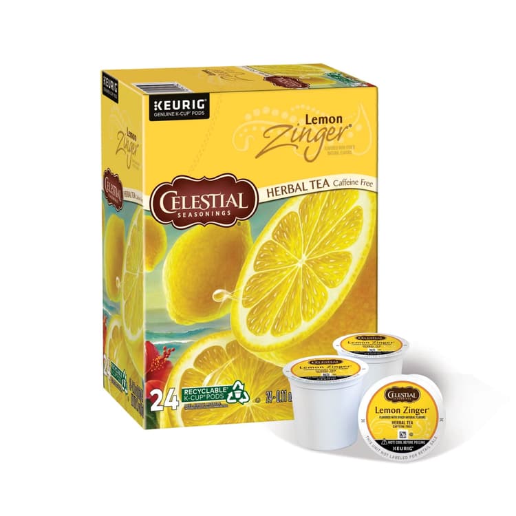 Celestial Seasonings Lemon Zinger Herbal Tea Keurig K-Cup Tea