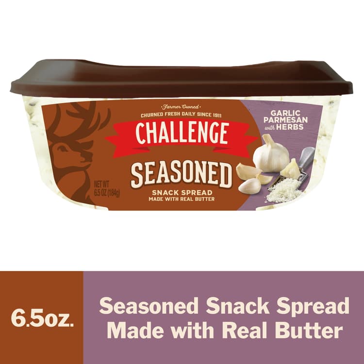 Challenge, Butter Snack Spread Seasoned Garlic Parmesan W/Herbs