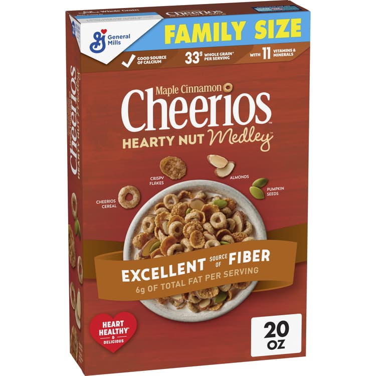 Hearty Nut Medley Maple Cin Cheerios