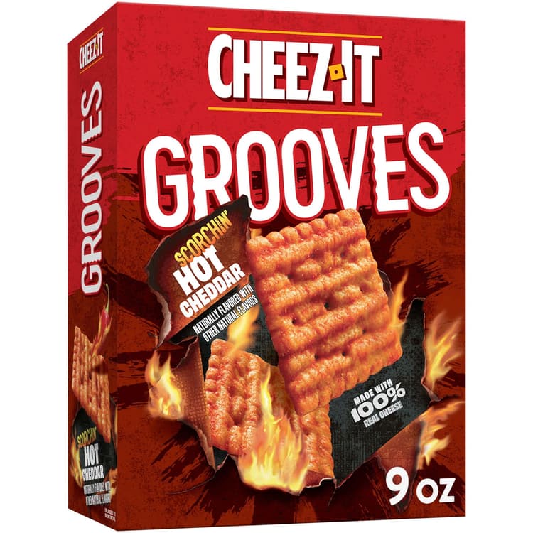 Cheez-it Grooves Cheese Crackers, Scorchin' Hot Cheddar