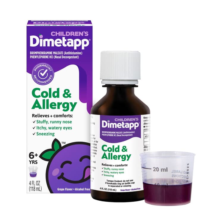 Dimetapp Cold & Allergy, Children'S, Grape Flavor
