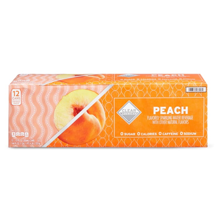 Clear American Sparkling Water, Peach
