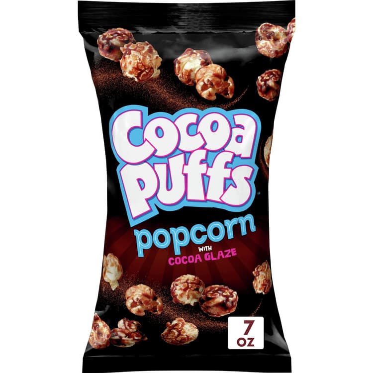 Cocoa Puffs Popcorn Snack With Cocoa Glaze, Chocolate Popcorn