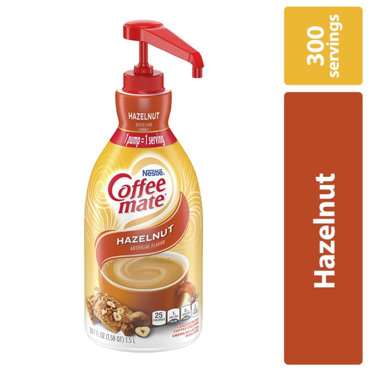 Coffee Mate, Coffee Creamer, Concentrated, Hazelnut
