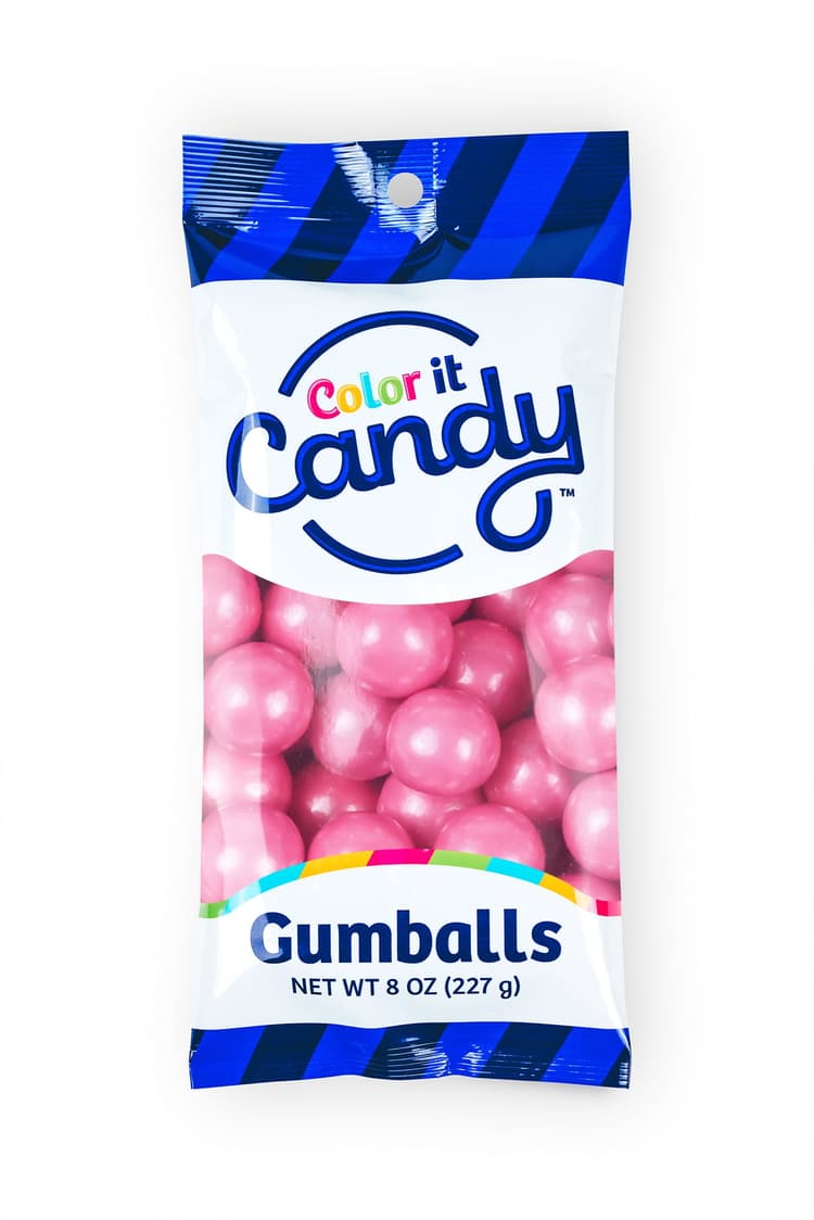Color It Candy Shimmer Bright Pink Decorative Candy Buffet Gumballs