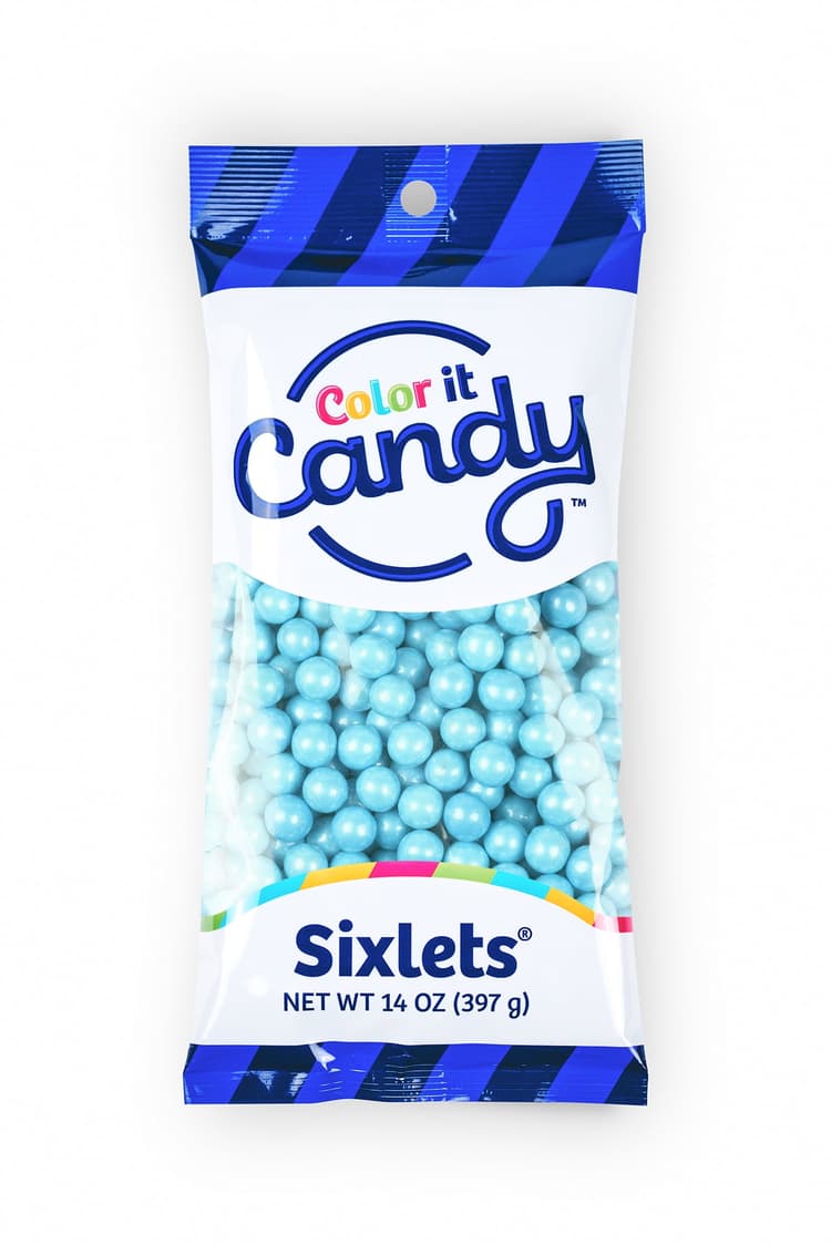 Color It Candy Shimmer Powder Blue Decorative Candy Buffet Sixlets