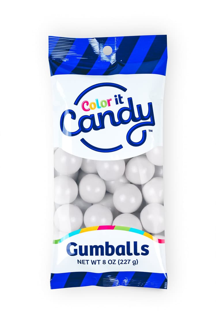 Color It Candy Shimmer White Decorative Candy Buffet Gumballs