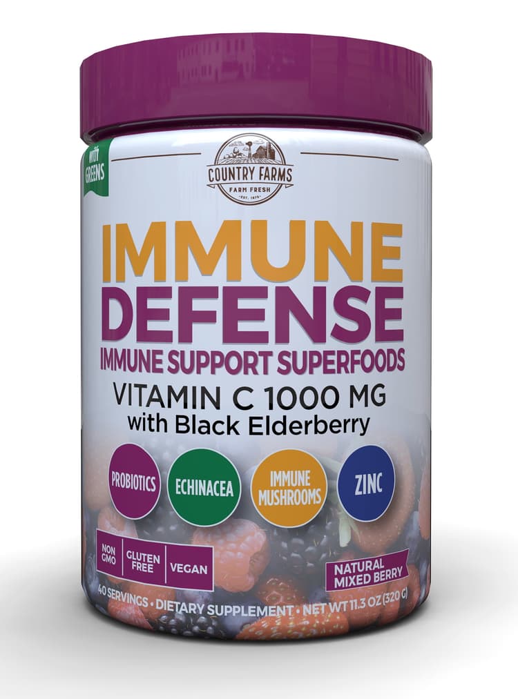 Country Farms Immune Defense Drink Mix, Mixed Berry Flavor