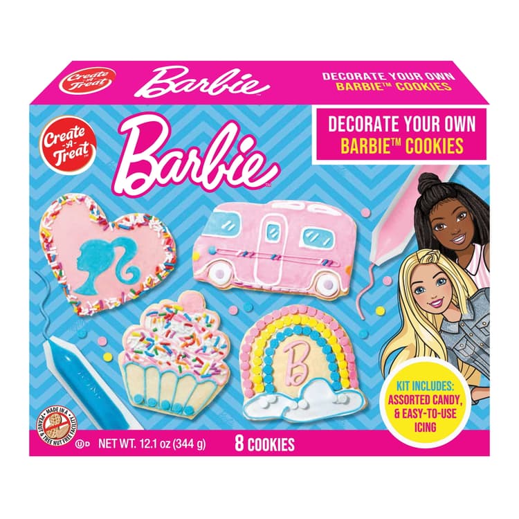 Create-A-Treat Barbie Cookie Decorating Kit, Vanilla, Shelf-Stable, Regular Size Box
