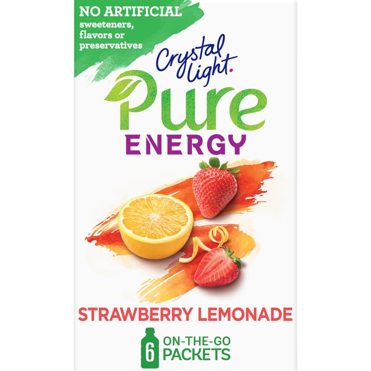 Crystal Light Pure Energy Strawberry Lemonade Powdered Drink Mix