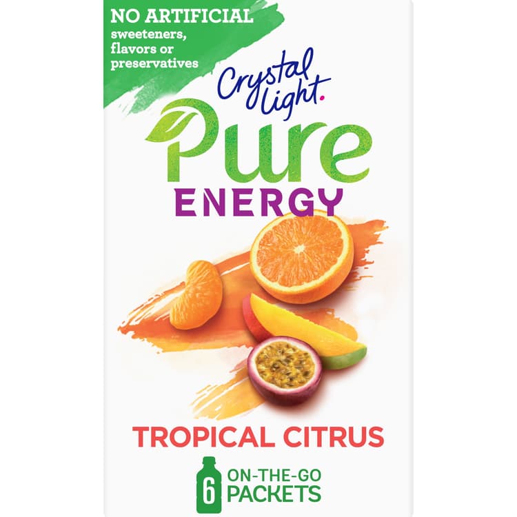 Crystal Light Pure Energy Tropical Citrus Powdered Drink Mix